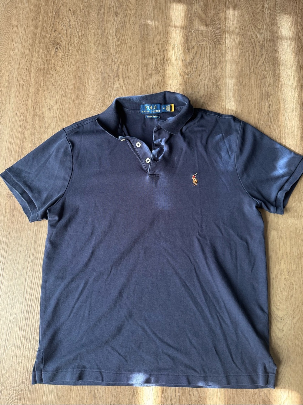 Polo Ralph Lauren Men’s Navy Blue Custom Slim Fit Polo Shirt – Size M